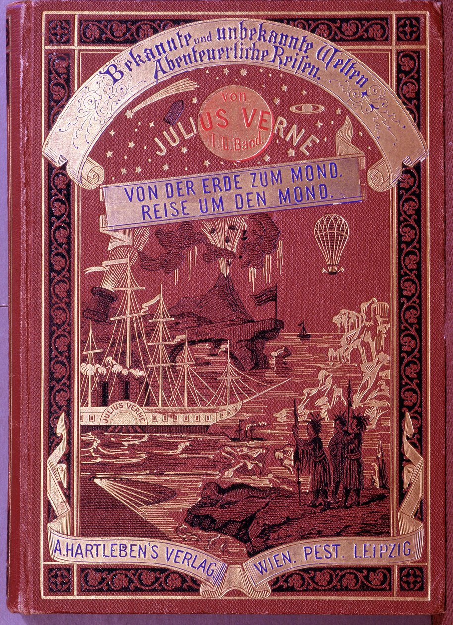 儒勒·凡尔纳 (Jules Verne) 的一本德语书的封面 作者 未知艺术家