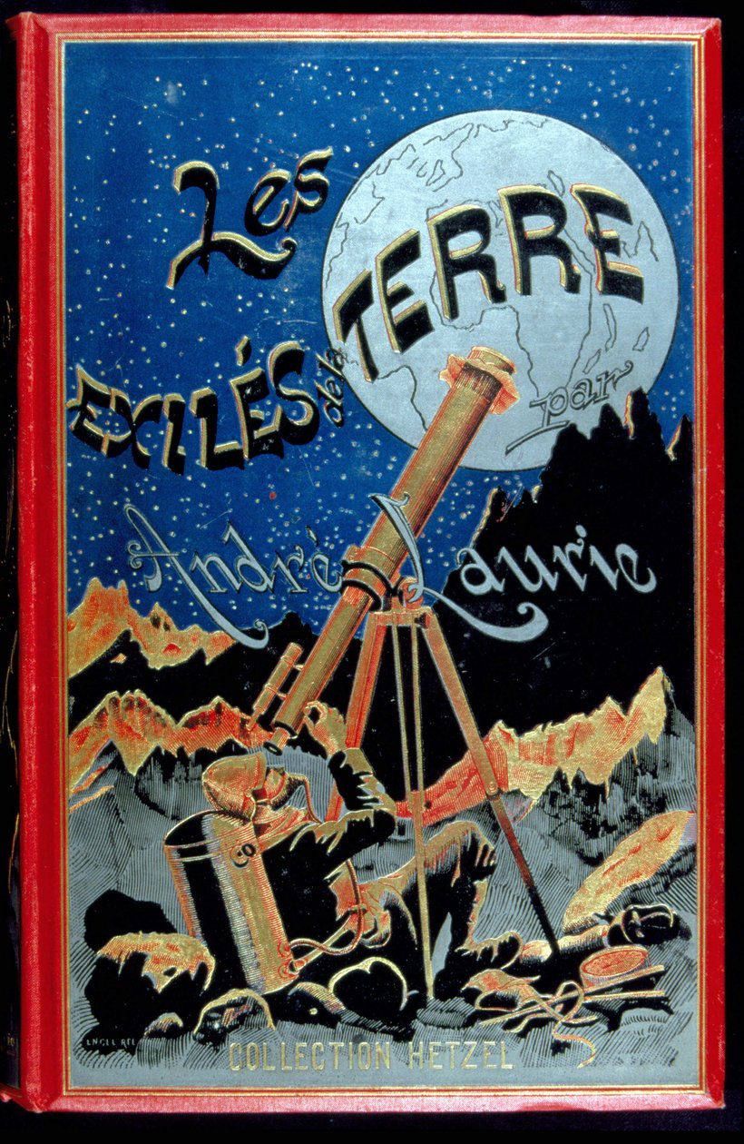 安德烈·劳里 (André Laurie) 的《地球之乡》(Les éxiles de la terre) 一书的封面 作者 未知艺术家