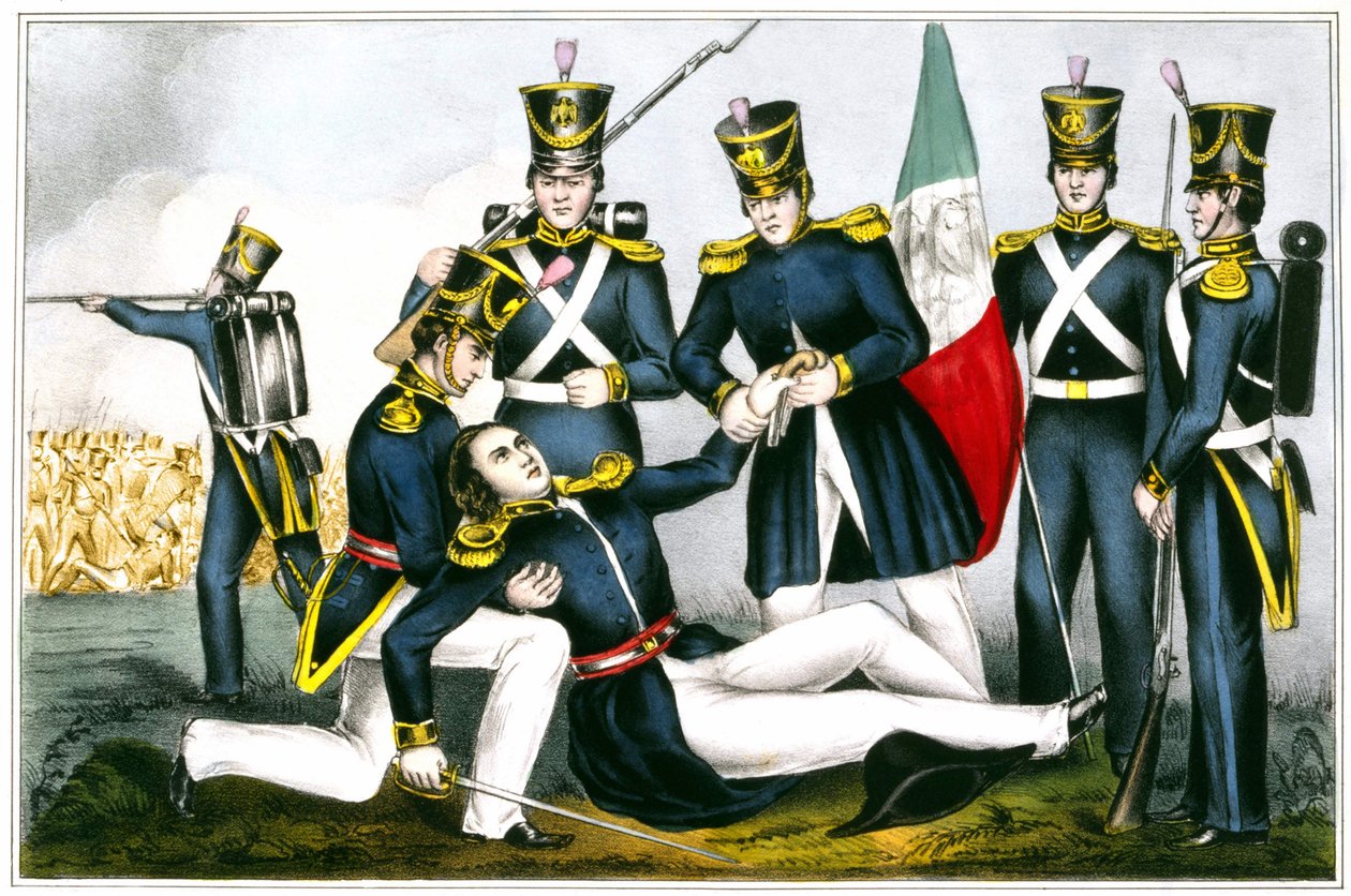 克莱上校之死, 1847年布埃纳维斯塔之战, 墨西哥战争 作者 未知艺术家