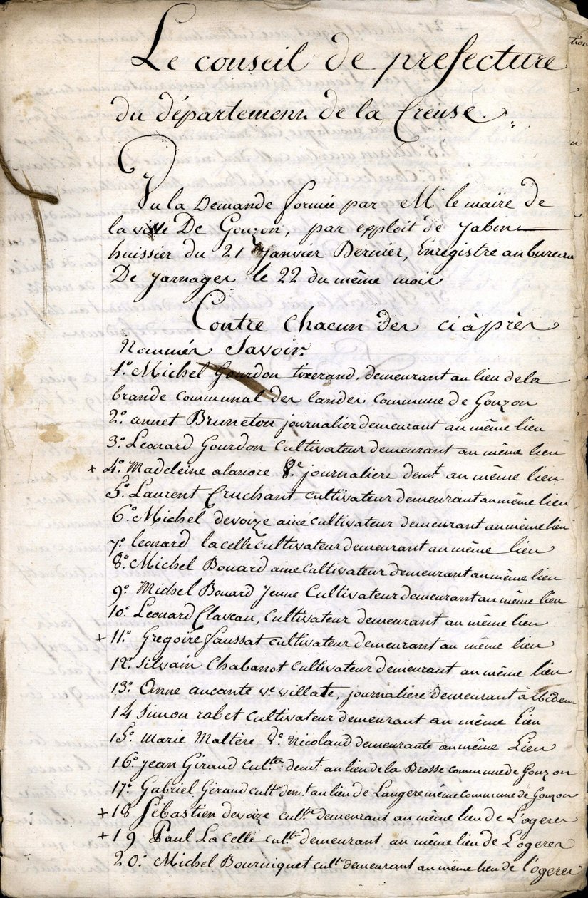 1823年4月23日盖雷（克勒兹）省议会的审议情况 作者 未知艺术家