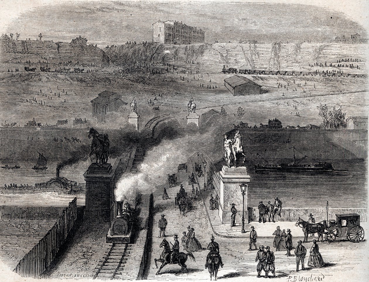 1866年巴黎特罗卡德罗的拆除 - 1866年巴黎特罗卡德罗的拆除 - 拆除 作者 未知艺术家