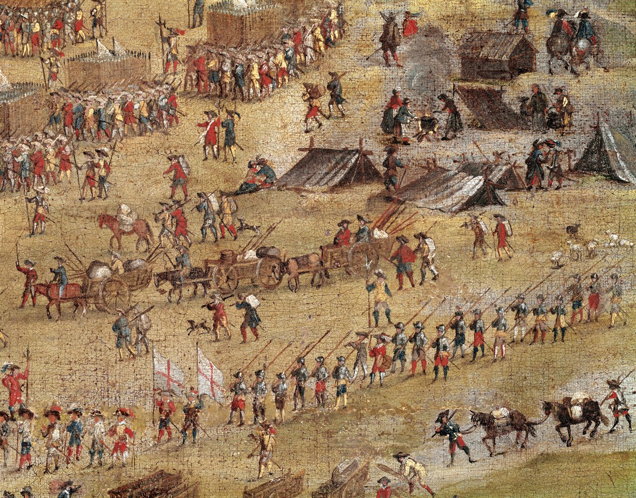 黎塞留的部队在围攻拉罗谢尔时的细节（布面油画，约1640年）。 作者 未知艺术家