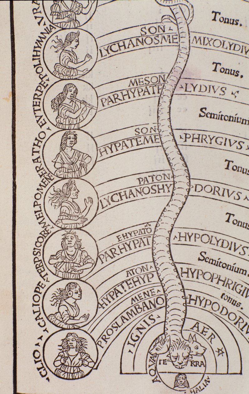Detail of a page taken from Franchino Gaffurio