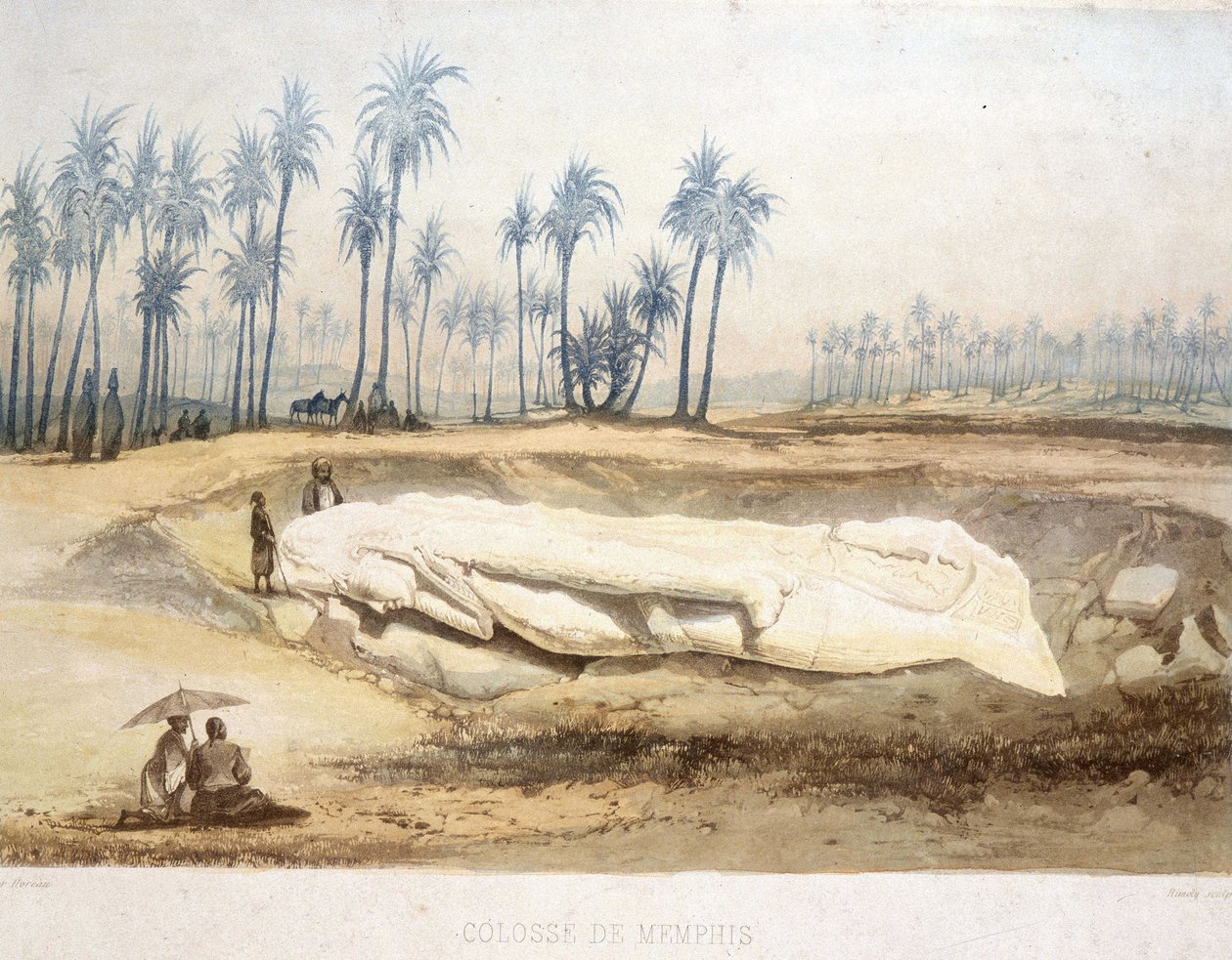 Discovery of the Colossus of Memphis, Ancient Egypt 作者 未知艺术家