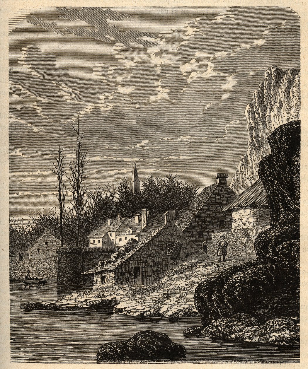 Douarnenez - Finistere - 布列塔尼 - "PATRIE "中的雕刻 - LUCIEN HUARD的DESCRIPTION PECTURESSE DE LA FRANCE EN 6 VOLUES - 19世纪末 作者 未知艺术家