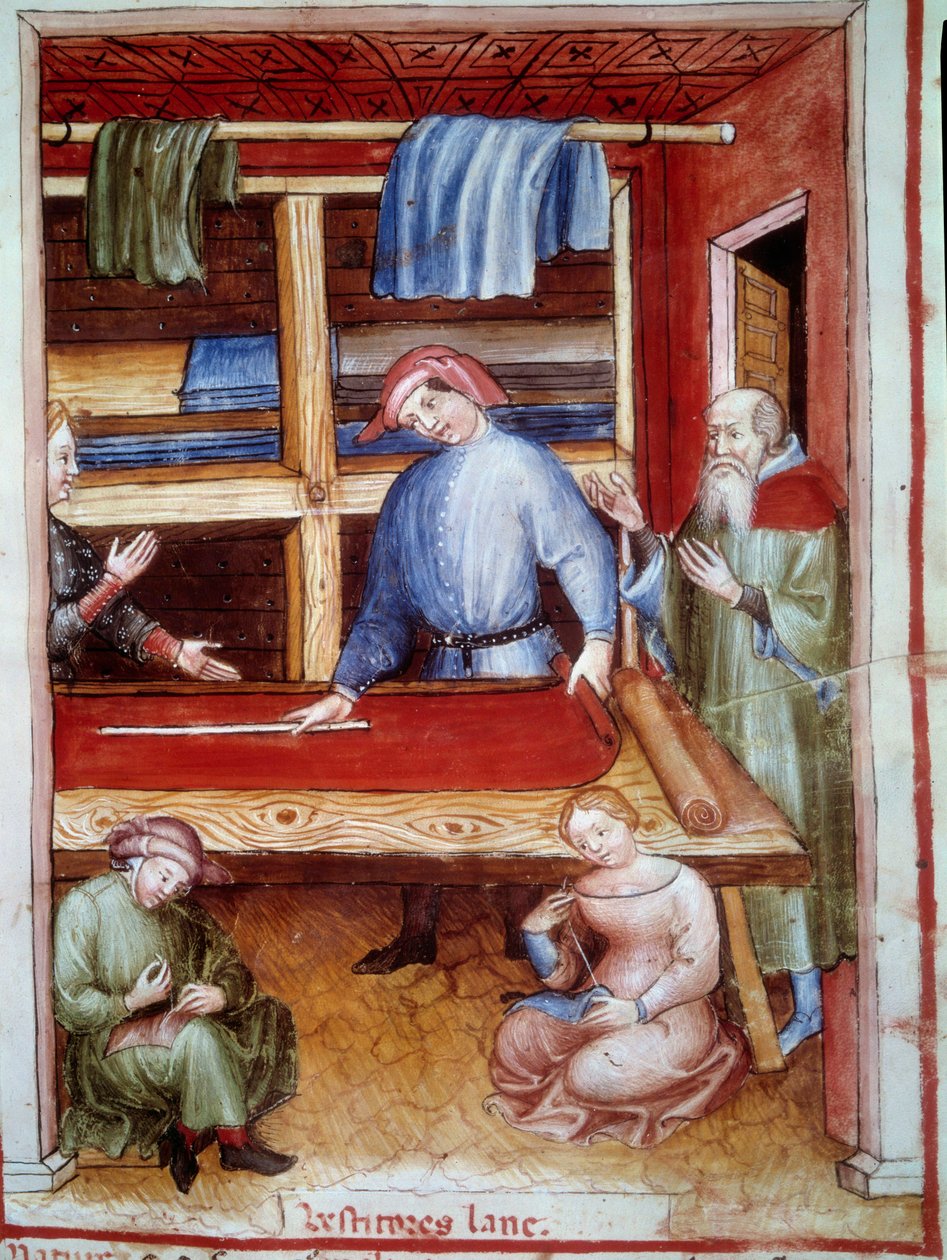 来自医药和营养学贸易的 Drapier shop Illuminure “” Tacuinum sanitatis”” 作者 未知艺术家