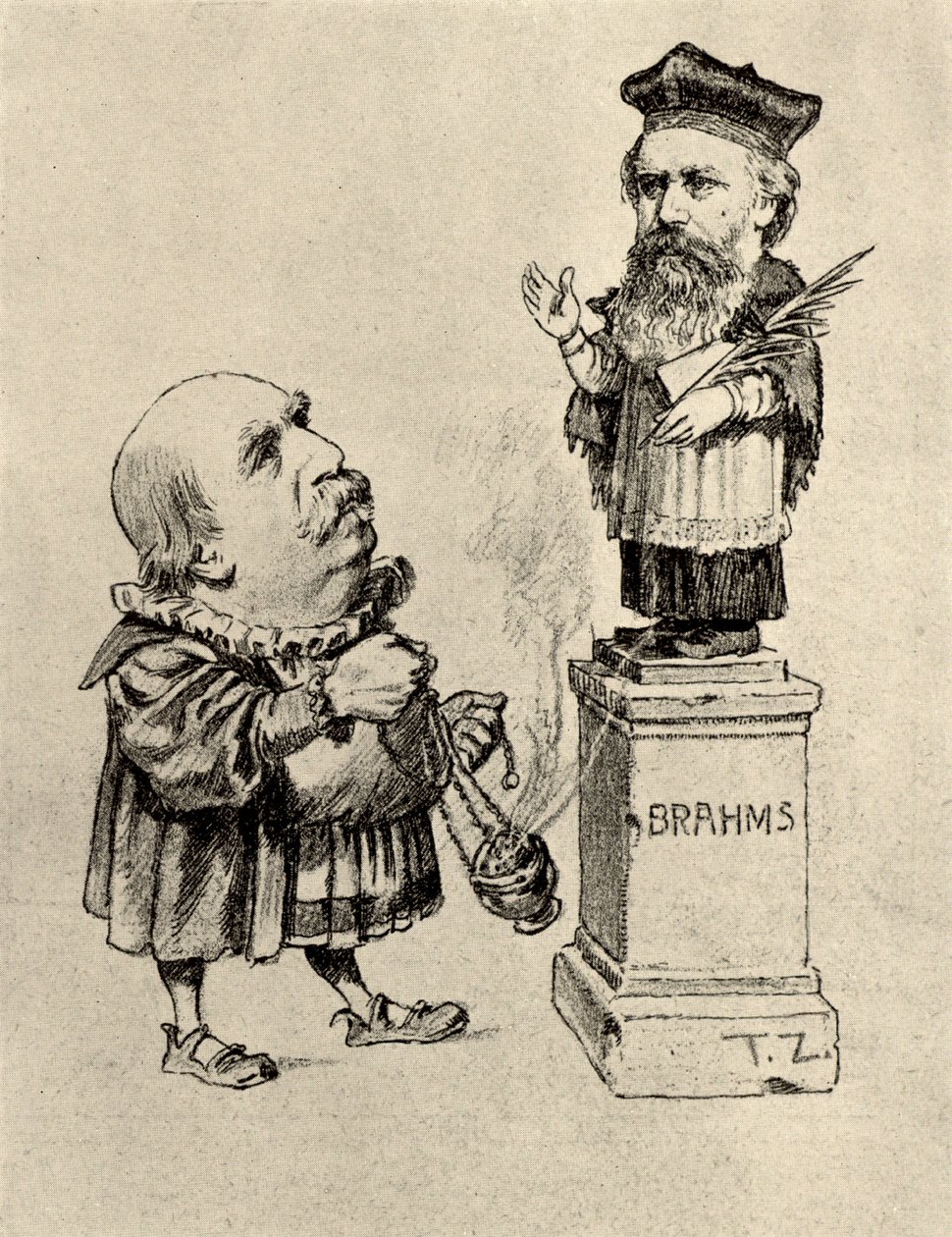 爱德华-汉斯里克（1825-1904 年）奥地利音乐评论家，将勃拉姆斯奉为神明 作者 未知艺术家