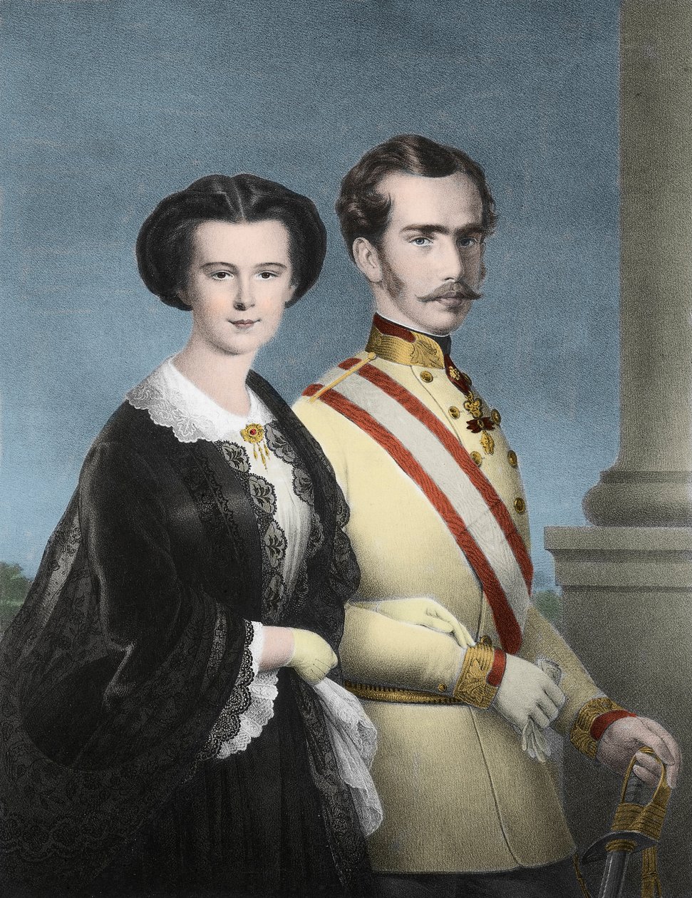 奥地利皇帝弗朗索瓦-约瑟夫一世（Francois-Joseph of Habsburg）和奥地利伊丽莎白皇后（Sissi）的肖像 - 奥地利弗朗索瓦-约瑟夫一世的肖像 ( 作者 未知艺术家