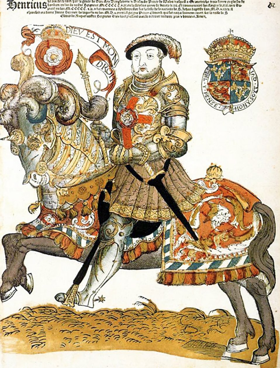 英国国王亨利八世骑在马背上，艺术家未知，阿姆斯特丹国立博物馆 作者 未知艺术家