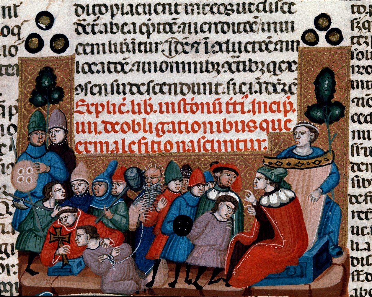 Execution of a Miniature conviction from the Justinian Code (Codex Justinianus), a collection of laws and institutions redigested under the Roman Emperor Justinian I of Byzantium (483-565) 作者 未知艺术家