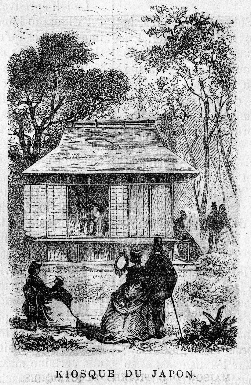 1867年的巴黎世界博览会。日本的亭子。 作者 未知艺术家