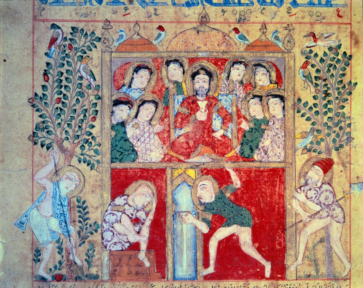 Favorite Guerison. Miniature from the manuscript “” Book of the Theriac. Kitab al-Diryaq” (folio 27) written by Claude Galien 作者 未知艺术家