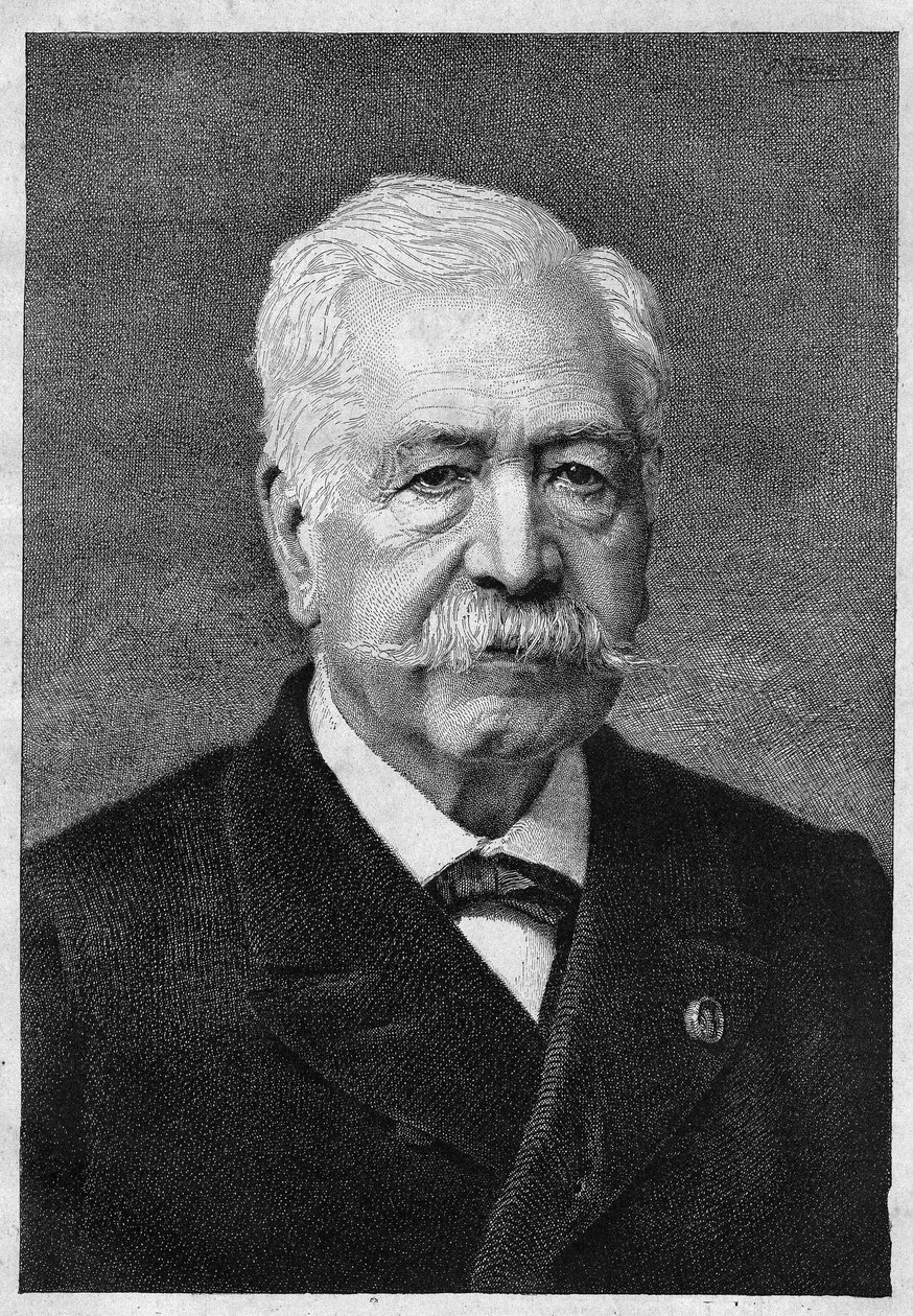 斐迪南-德-莱塞普斯（1805-1894），法国外交官和行政长官。 作者 未知艺术家