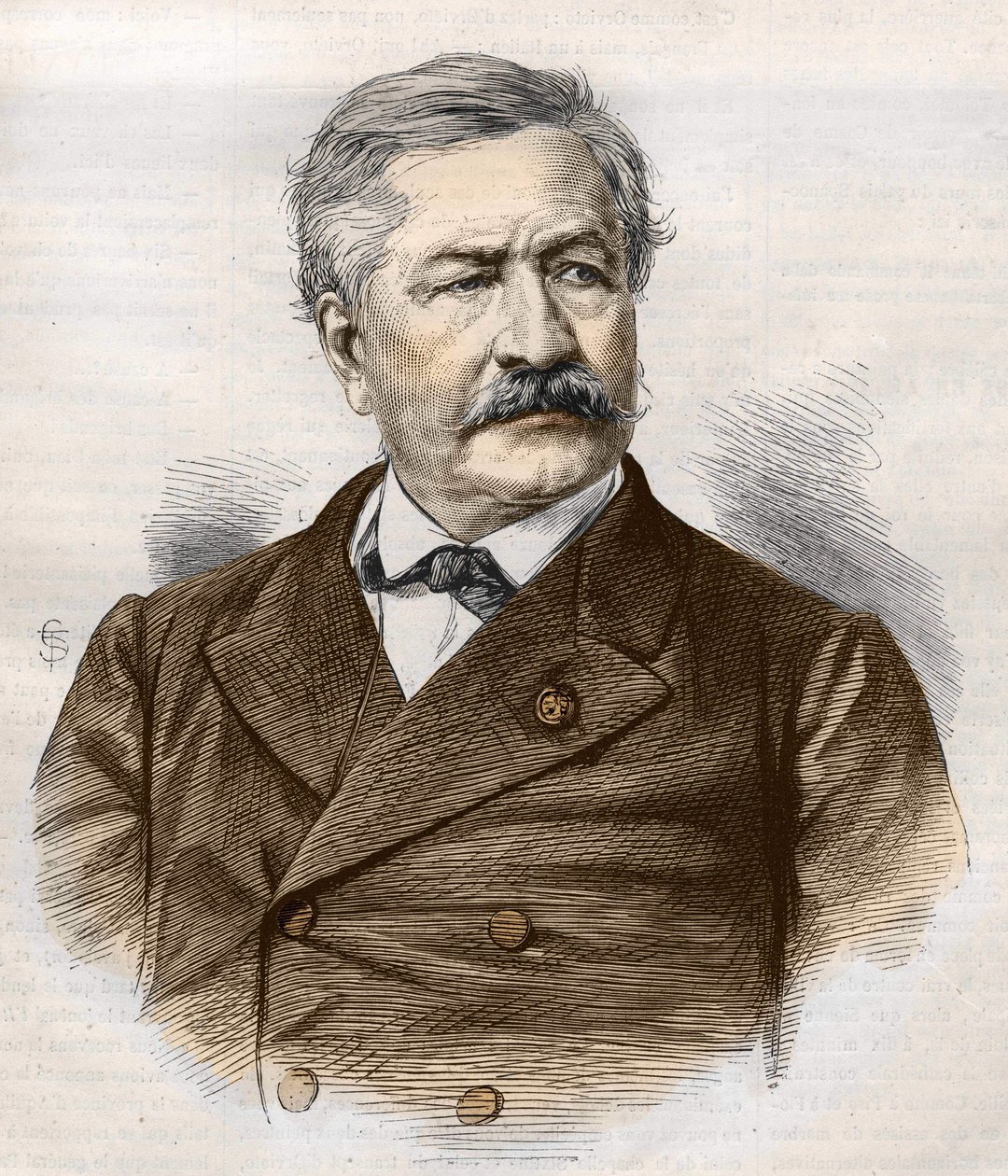 斐迪南-德-莱塞普（1805 - 1894），雕刻，比安切蒂收藏 作者 未知艺术家