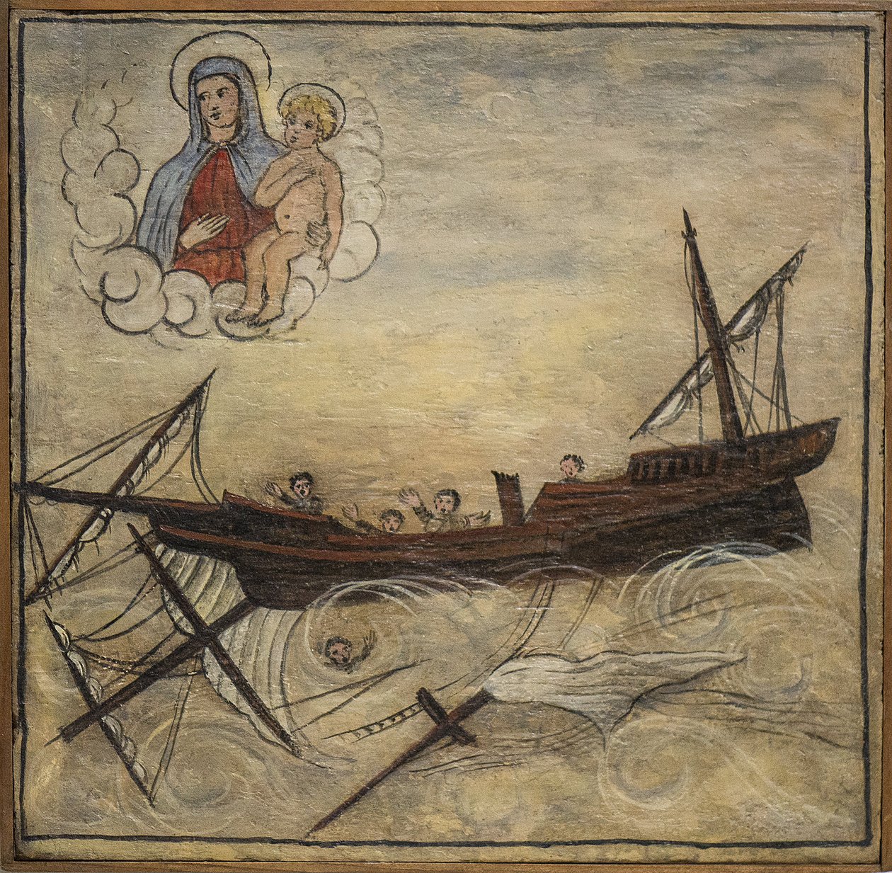 Former voto (ex voto) sailor, popular offer as a pledge of devotion and gratitude of the sailor surviving to the dangers of the sea coming from the Church of Carmine, Torre del Greco, near Naples 作者 未知艺术家