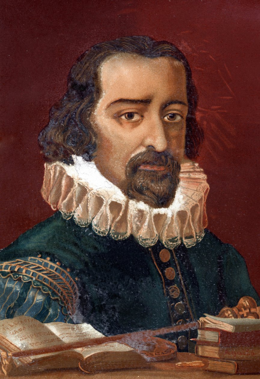 弗朗西斯-培根（1561-1626），英国大法官和哲学家，根据《La Ciencia y sus Hombres par Louis Figuier》。巴塞罗那 1881年 作者 未知艺术家