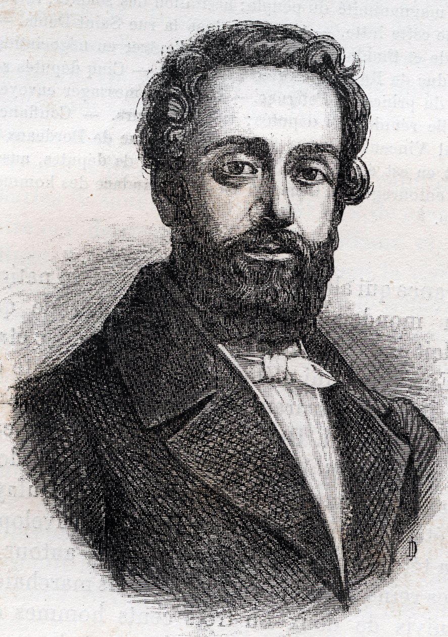 弗朗索瓦-罗斯-约瑟夫-德古塞（Francois Rose Joseph Degousee） 1795-1862年，军事家、文官和共和党政治家 1882年在 "Histoire de dix ans: 1830-1840" Louis-Blanc (1811-1882)中的画像。 作者 未知艺术家
