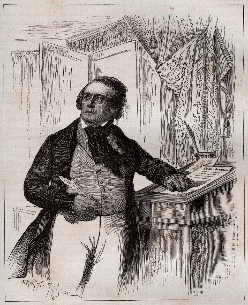 Francois Van Campenhout 1779-1848 - 比利时歌剧歌手、指挥家和作曲家。 作者 未知艺术家