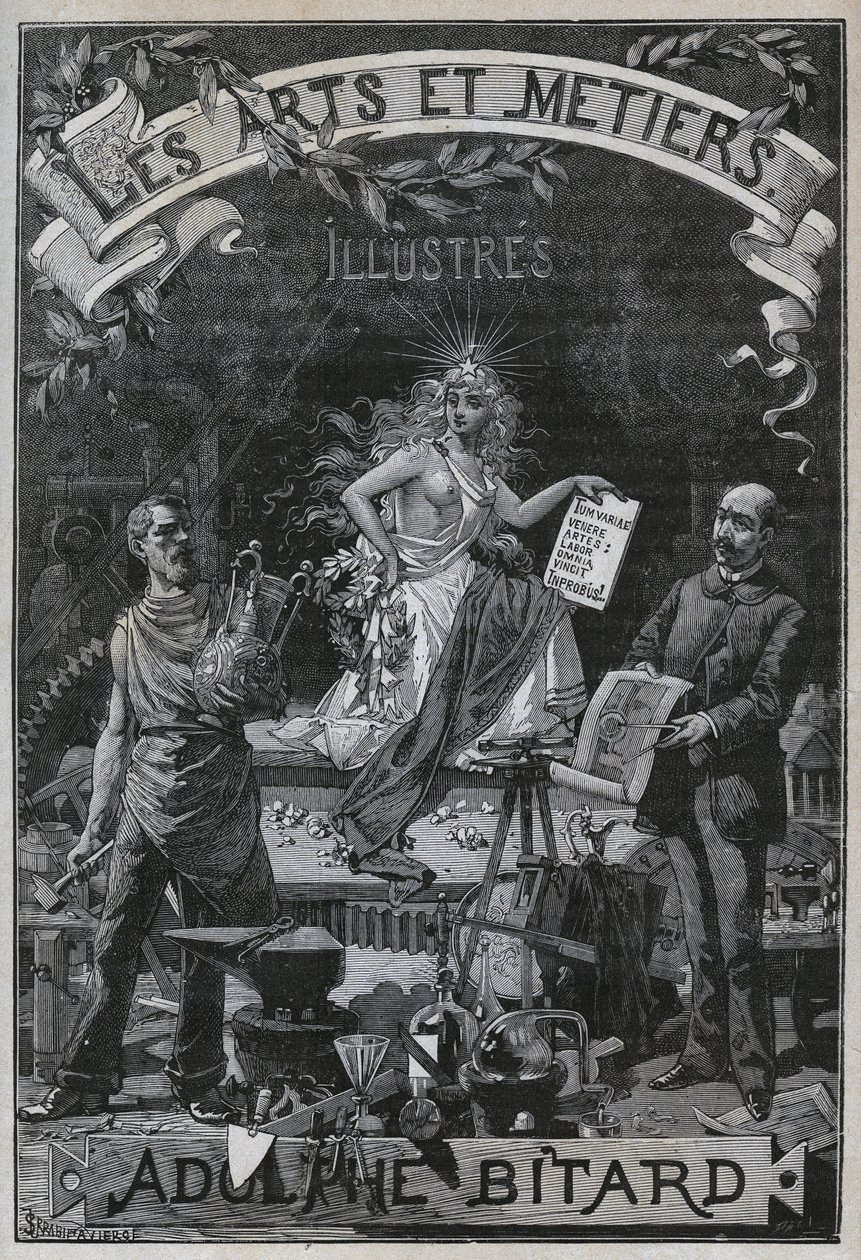 Adolphe BITARD的 "Les arts et metiers illustrstres "的封面。 作者 未知艺术家