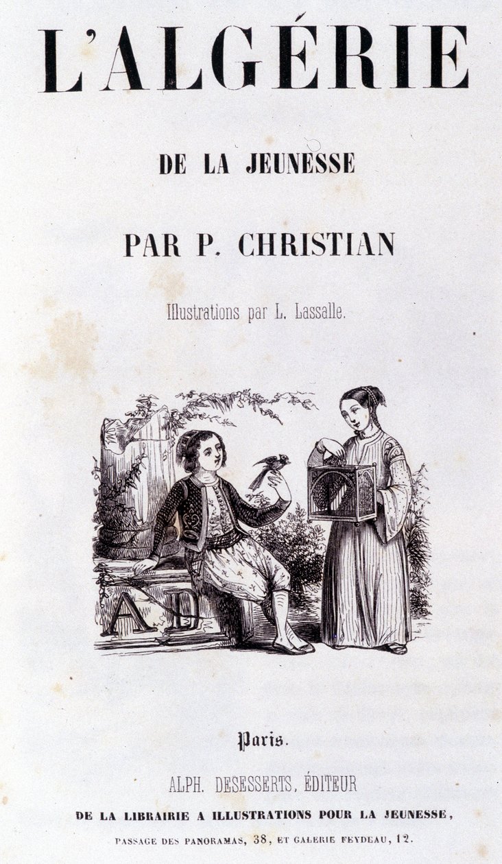 P.Christian 的“阿尔及利亚青年”一书的前沿 作者 未知艺术家