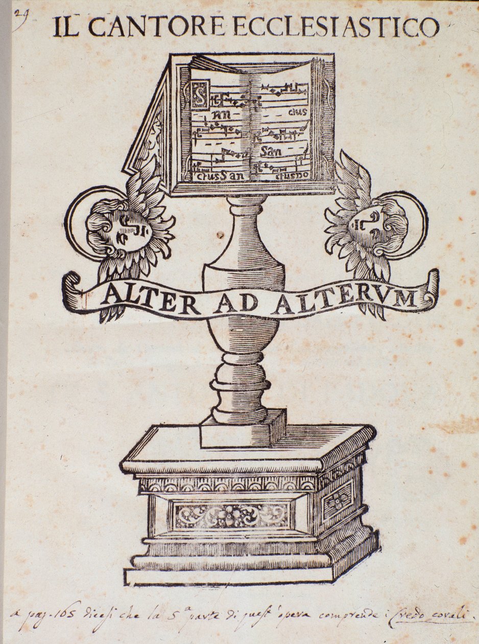 Giuseppe Frezza dalle Grotte的《Il cantore ecclesiastico》封面插图 作者 未知艺术家