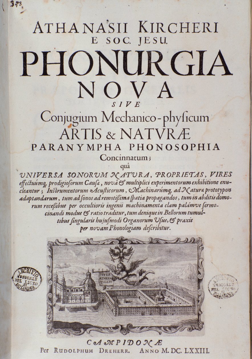 Frontispiece of Phonurgia nova (1673) 作者 未知艺术家