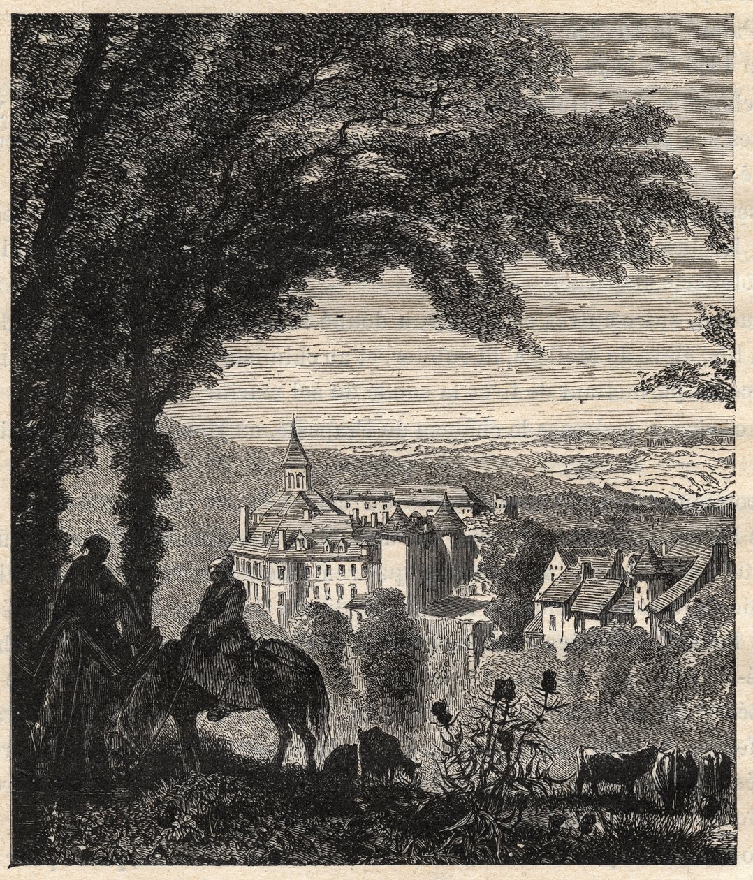 Gargilesse-Dampierre (Gargilesse Dampierre) - Indre - 法国 - "PATRIE "中的雕刻 - LUCIEN HUARD的DESCRIPTION PECTURESSE DE LA FRANCE EN 6 VOLUES - 19世纪末 作者 未知艺术家