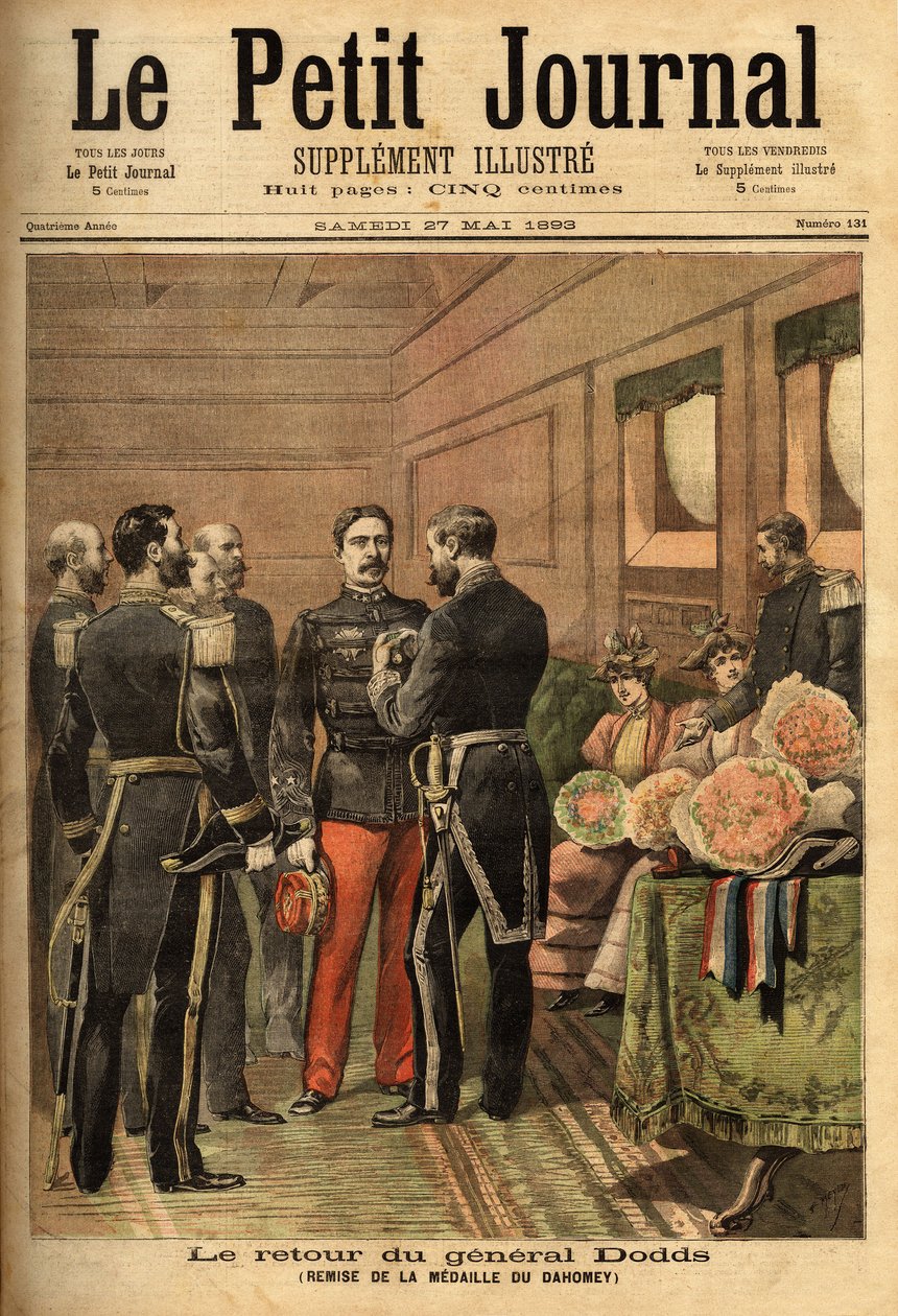 阿尔弗雷德·多德斯将军（1842-1922 年）在前往印度支那和安抚塞内加尔的任务中表现出色，他领导了达荷美战役并获得了海军总司令哈内斯颁发的达荷美奖章。 塞尔瓦的收藏 作者 未知艺术家