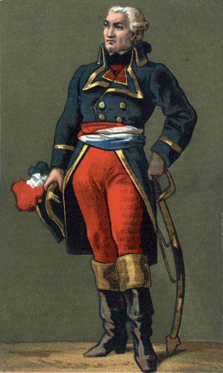 Dumouriez将军.Charles Francois du Perier, dit du Perier du Mourier then Dumouriez General francais (1739-1823).19世纪的色版画。 作者 未知艺术家
