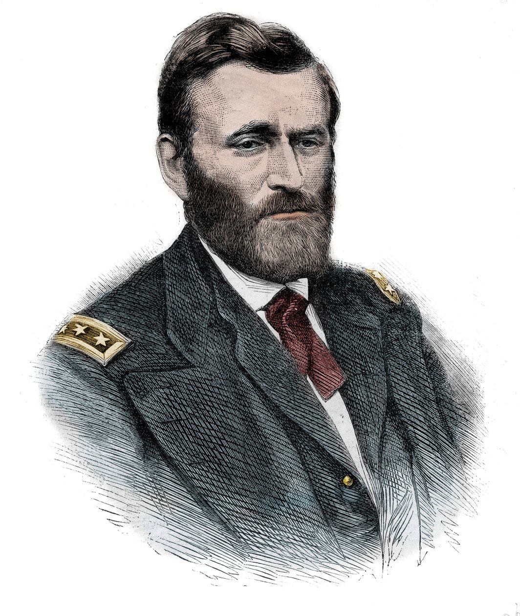 格兰特将军 - 北方人尤利西斯-辛普森-格兰特将军（1822-1885）的肖像。 作者 未知艺术家
