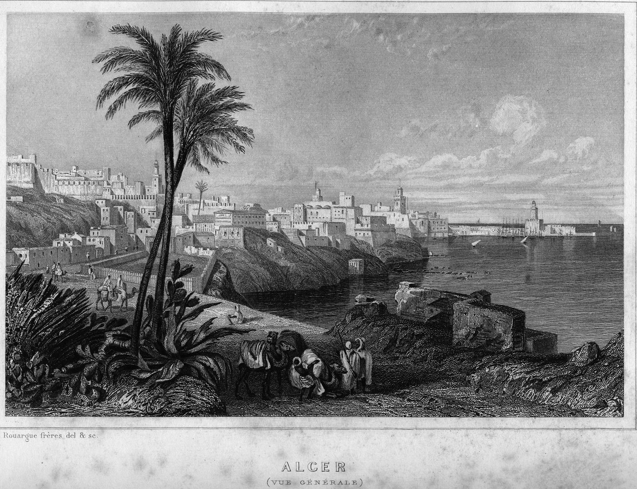 19世纪阿尔及尔的概貌，载于Leon Galibert的 "Algerie ancienne et moderne "中 作者 未知艺术家