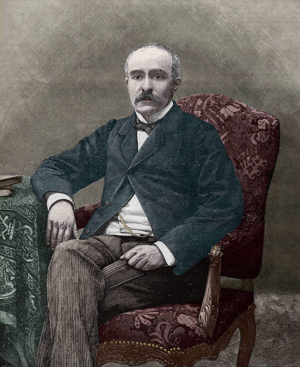 乔治-克莱蒙梭（1841-1929），1885年法国政治家。 作者 未知艺术家