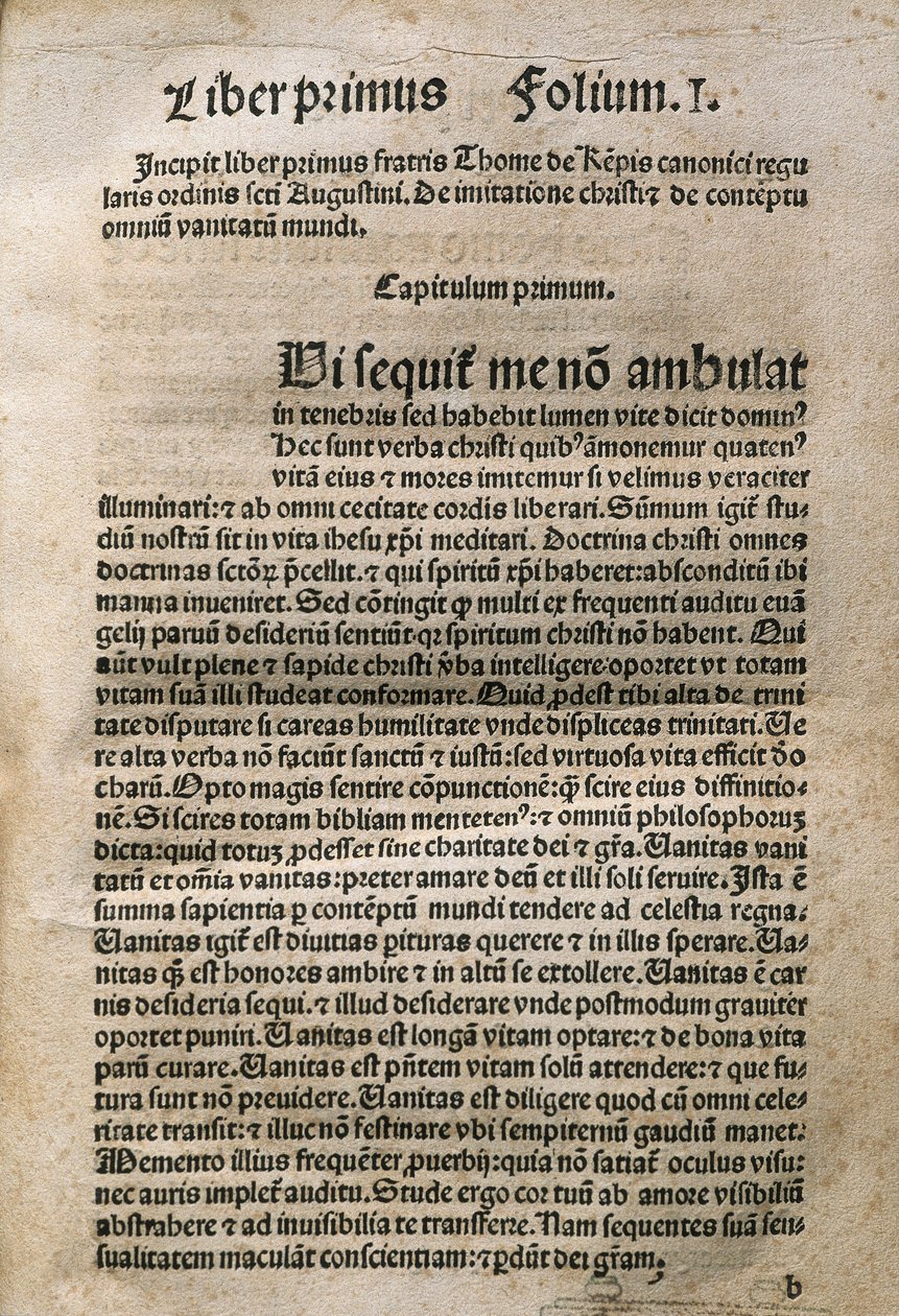 德国神职人员和神秘诗人。 在 Thomas Hemerken THOMAS A KEMPIS (1380-1471) 的“Of Imitatione Christi”中，莱顿 作者 未知艺术家