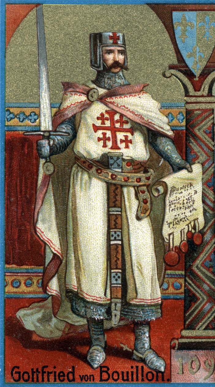 Godefroy de Bouillon (1061-1100) 下洛林公爵，第一次十字军东征（1096-1099）后耶路撒冷的第一位基督教统治者。 作者 未知艺术家