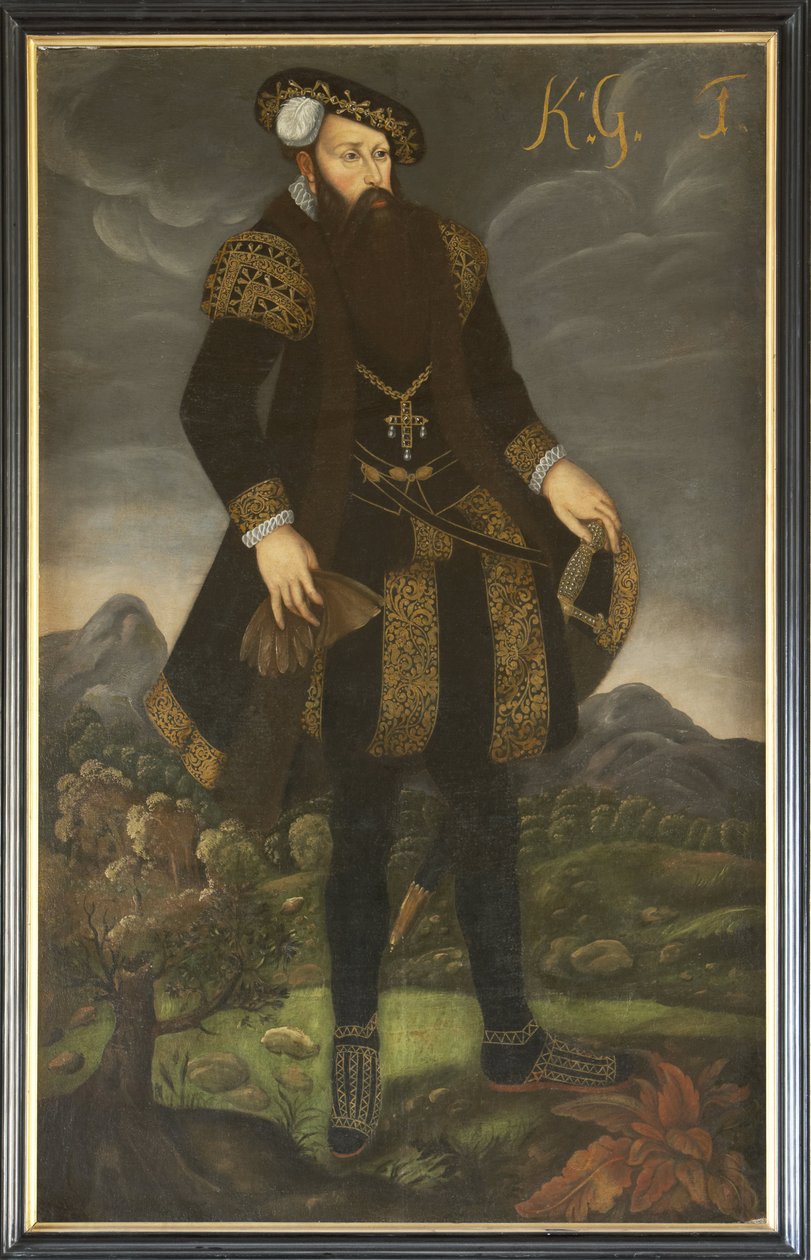 Gustave I Vasa de Suede - 瑞典国王古斯塔夫一世（1496-1560）的肖像，匿名。 布面油画。 尺寸：200x125 厘米。 斯德哥尔摩国家博物馆 作者 未知艺术家
