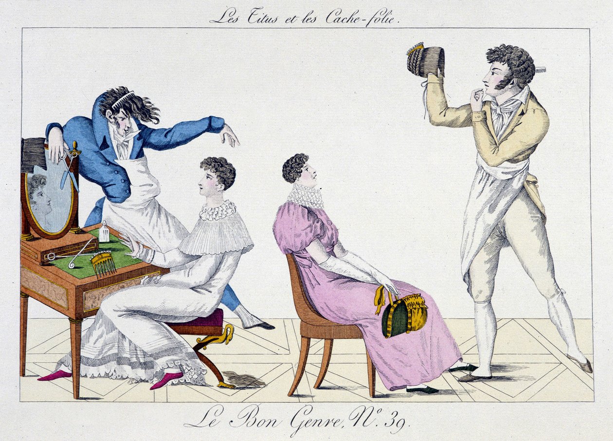 美发 - 在“Le Bon Genre”中，deb。 19世纪 作者 未知艺术家