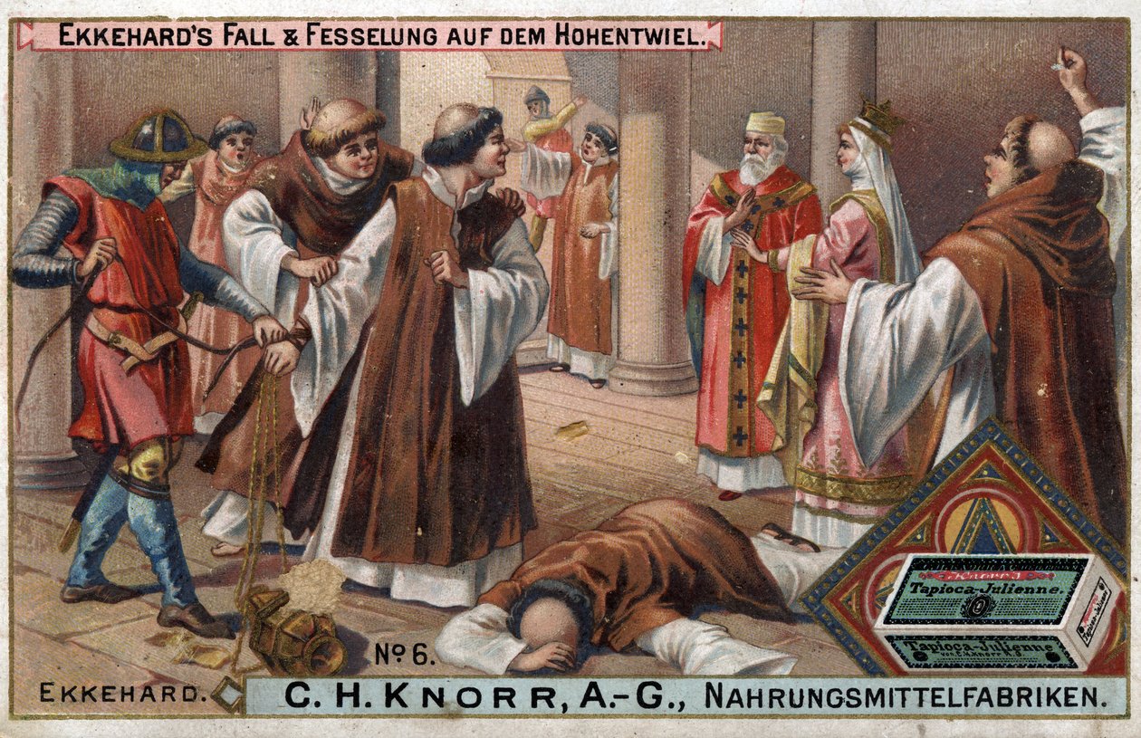 Ekkehard IV of St. Gallen (圣加仑)或Eckhard, Eckhart (980 -1057) erudit, and Latin poet.The fall of Ekkehard and its chings at Hohentwiel 的历史。 作者 未知艺术家