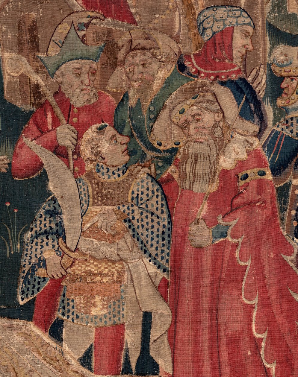 Saint Piat 和 Saint Eleuthère 的历史，第 12 场：论坛报女儿的复活 细节。 作者 未知艺术家