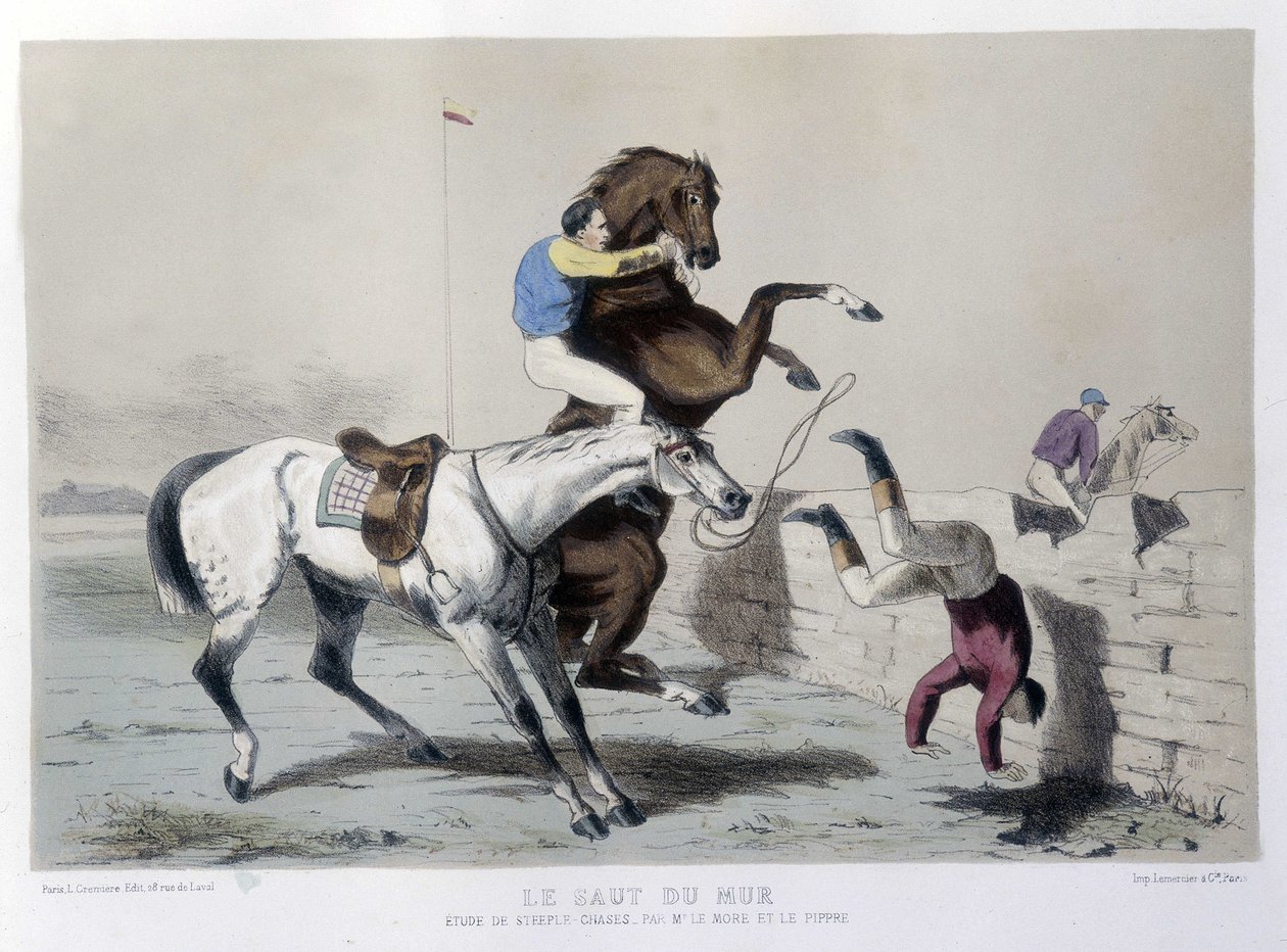 骑马：Le jump du mur, Steeple - 在“Le Centaure”中 作者 未知艺术家