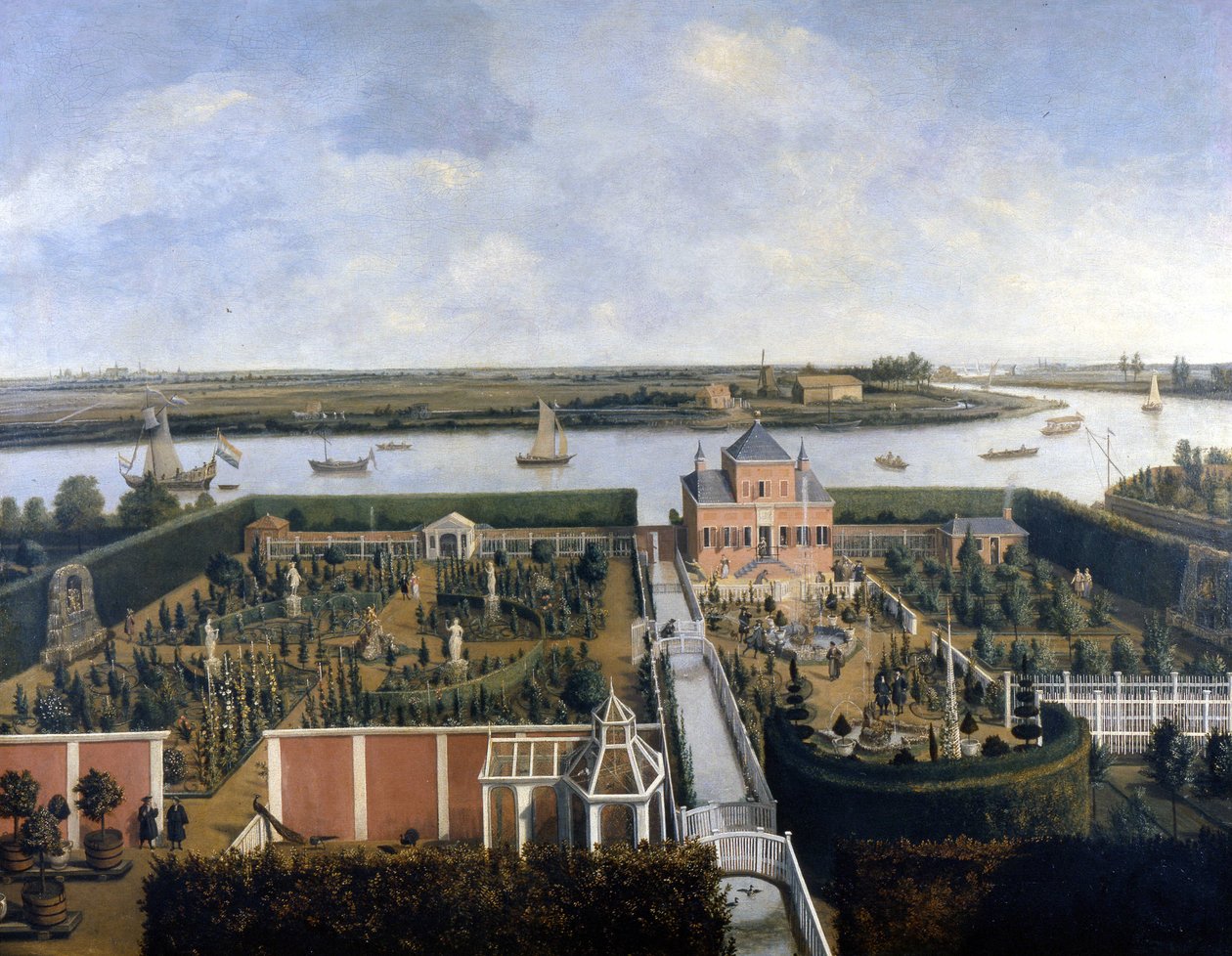 House on the banks of a river. 17th century illustration. Historic Museum of Amsterdam 作者 未知艺术家