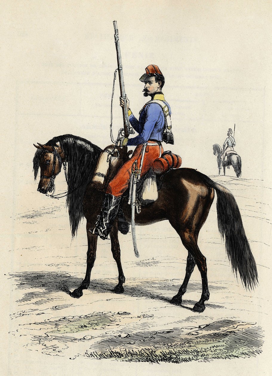 马背上的非洲猎人，1831年组建的团，1832年出现在阿尔及利亚，载于Leon Galibert的《L