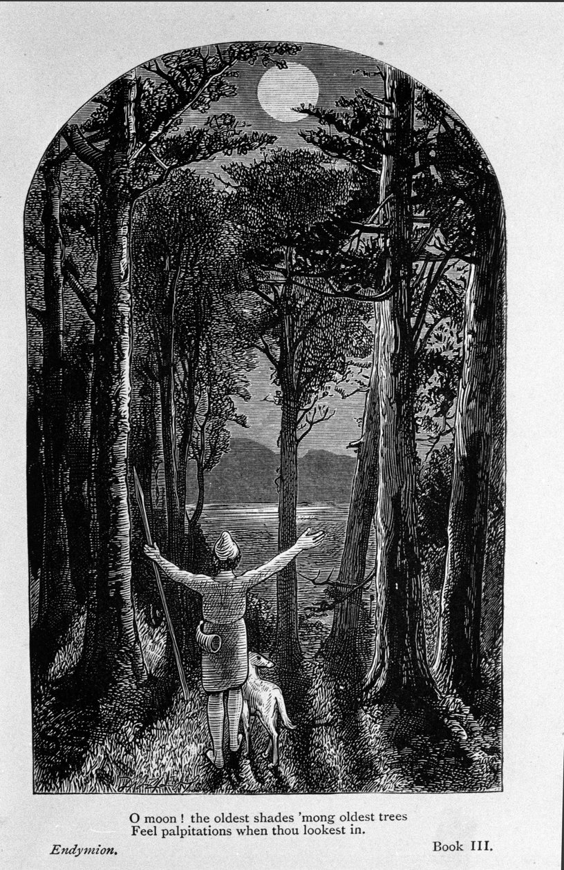 Illustration for “Endymion” by the poet John Keats (1795-1821) 19th century 作者 未知艺术家