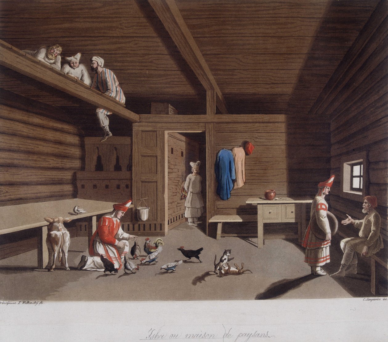 在 1819-1820 年的“古老和现代服装”中，费拉里奥着。 作者 未知艺术家