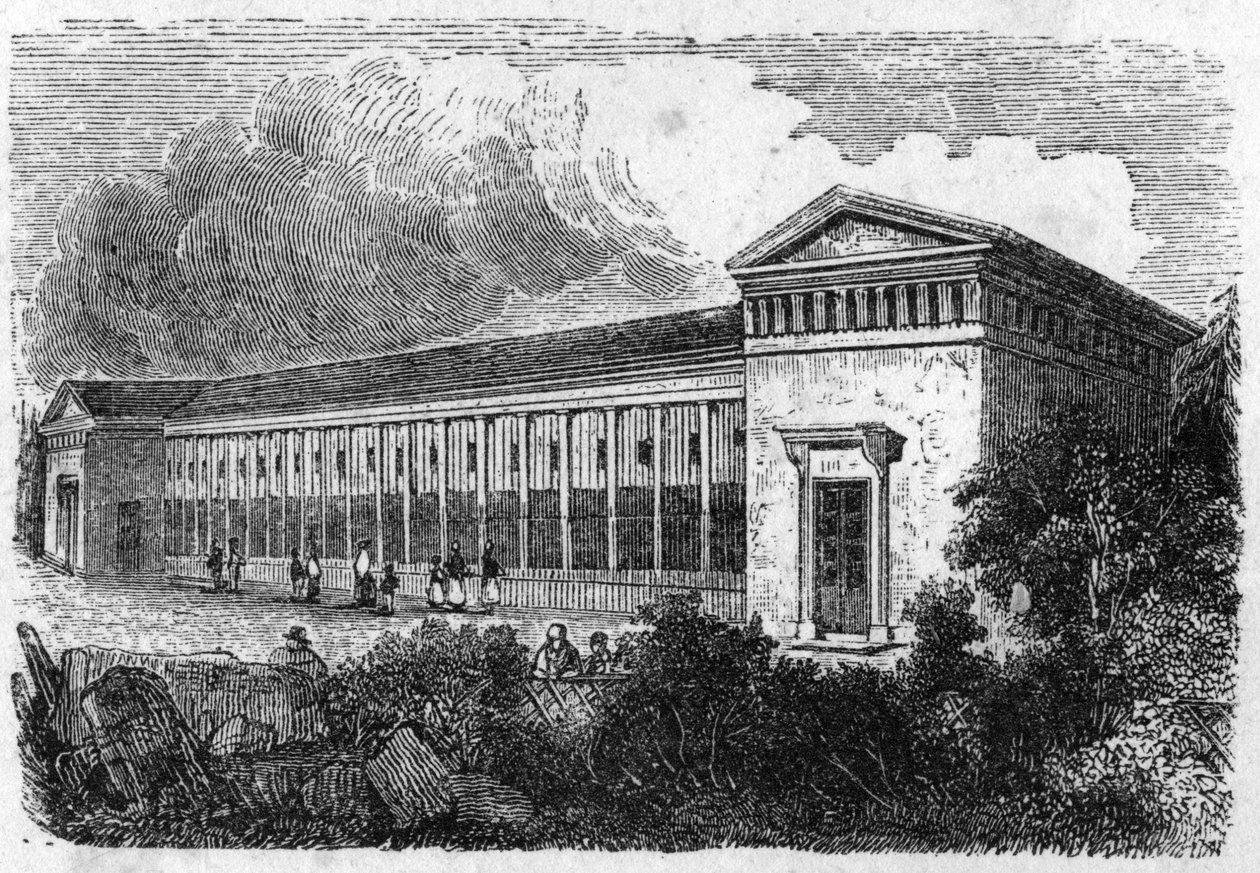 1861年在巴黎的植物园：卡纳西尔动物的小屋。 作者 未知艺术家