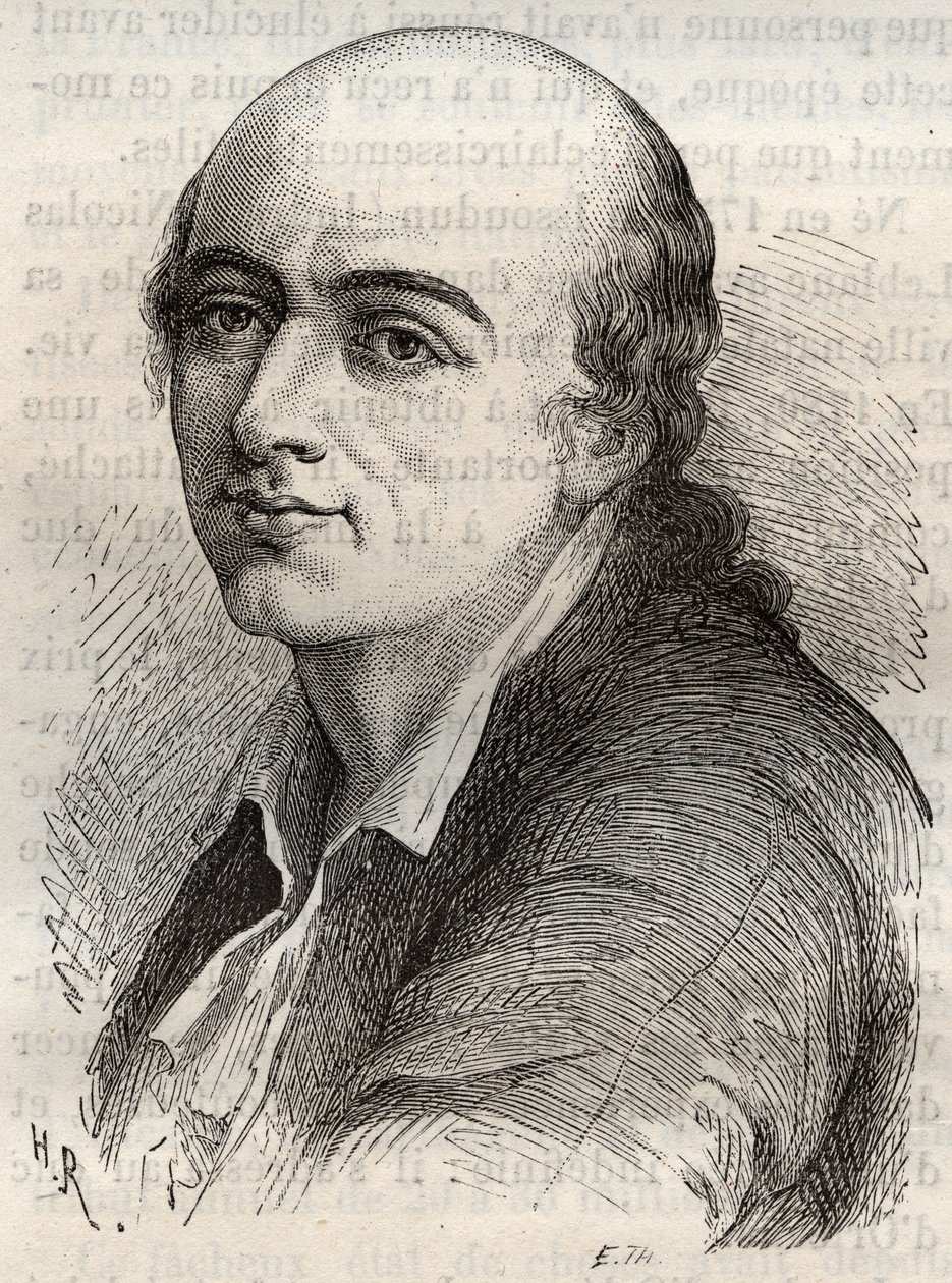 Jean-Claude Delametherie (Jean Claude la metherie) (1743-1817) 法国自然学家、矿物学家和古生物学家。 作者 未知艺术家