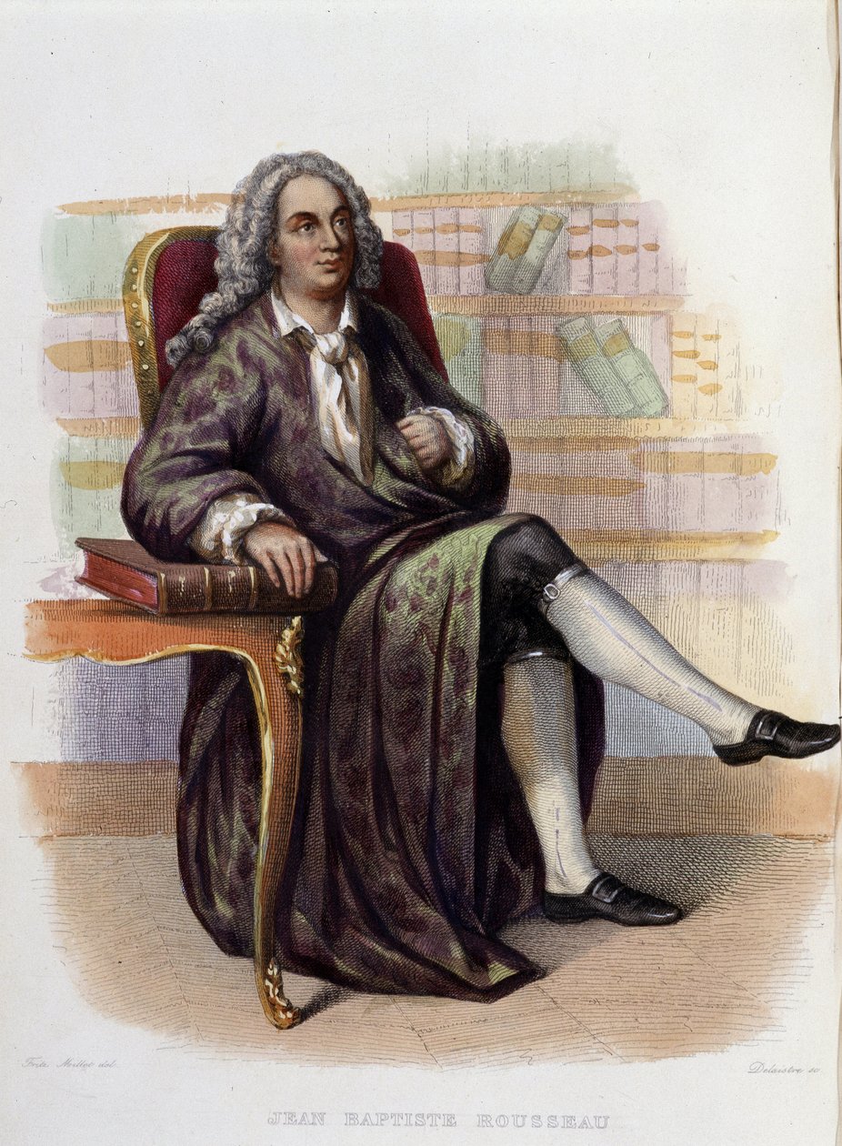 让-巴蒂斯特（Jean-Baptiste）-卢梭（1670-1741），法国诗人--在 "Le Plutarque francais"，Ed. Mennechet 作者 未知艺术家