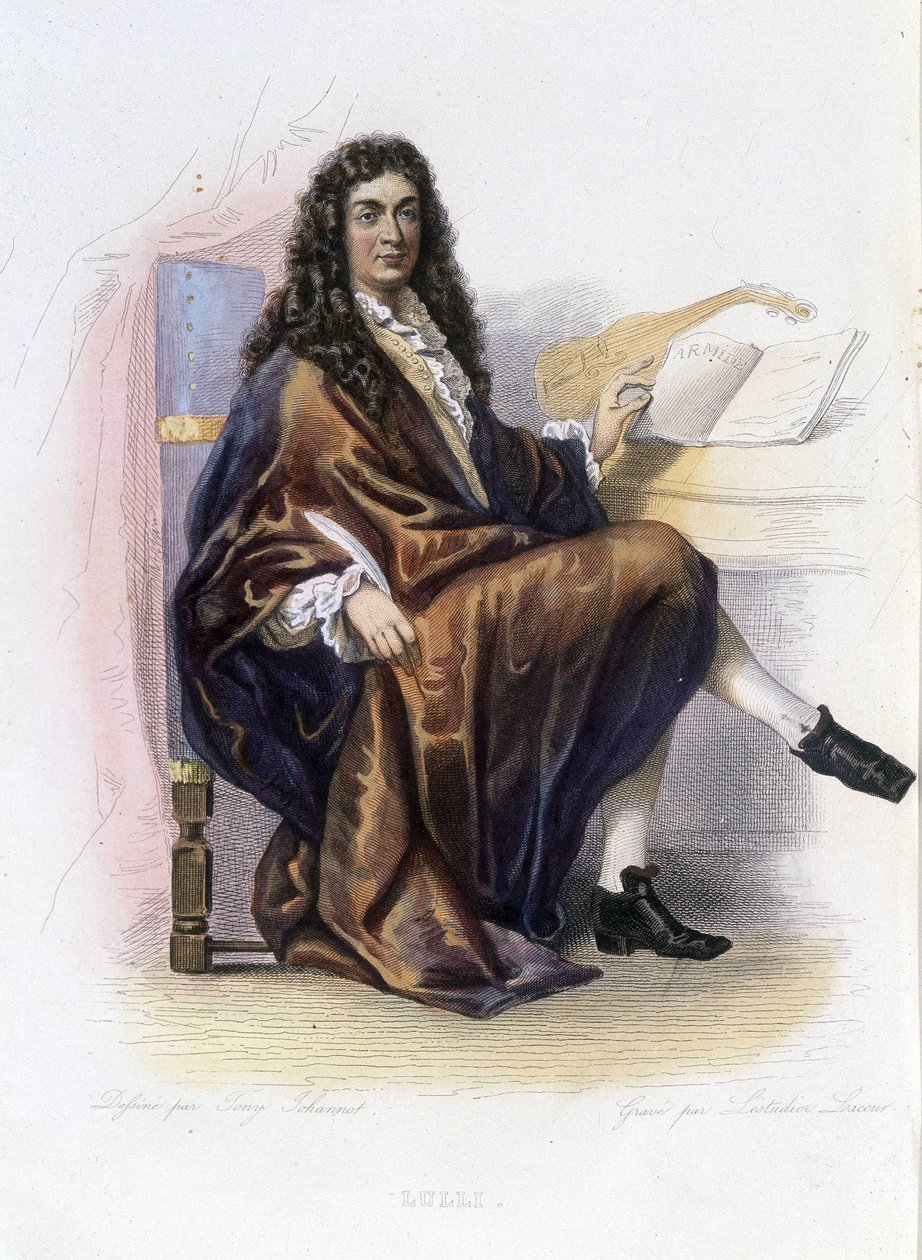 Jean Baptiste Lully (1632-1687) - 在“” Le Plutarque francais ””，Ed。 门内谢 作者 未知艺术家
