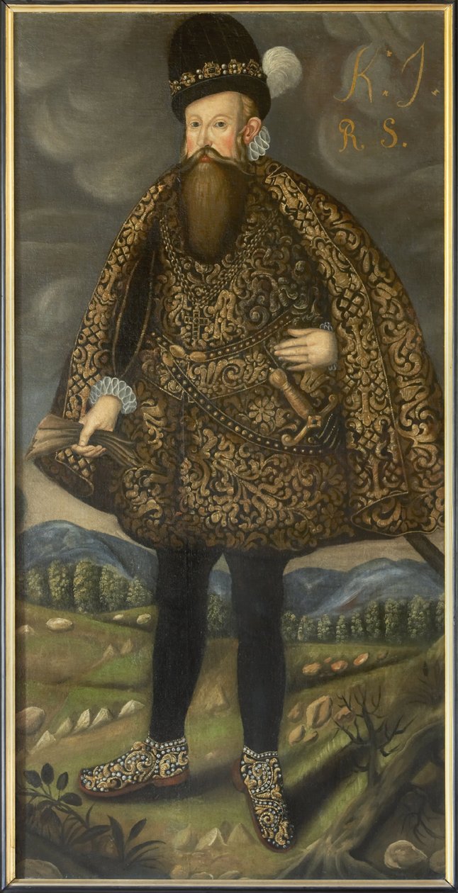 Jean III roi de Suede - Portrait of the King John III of Sweden (1537-1592), Anonymous . Oil on canvas. Dimension : 195x98 cm. Nationalmuseum Stockholm 作者 未知艺术家