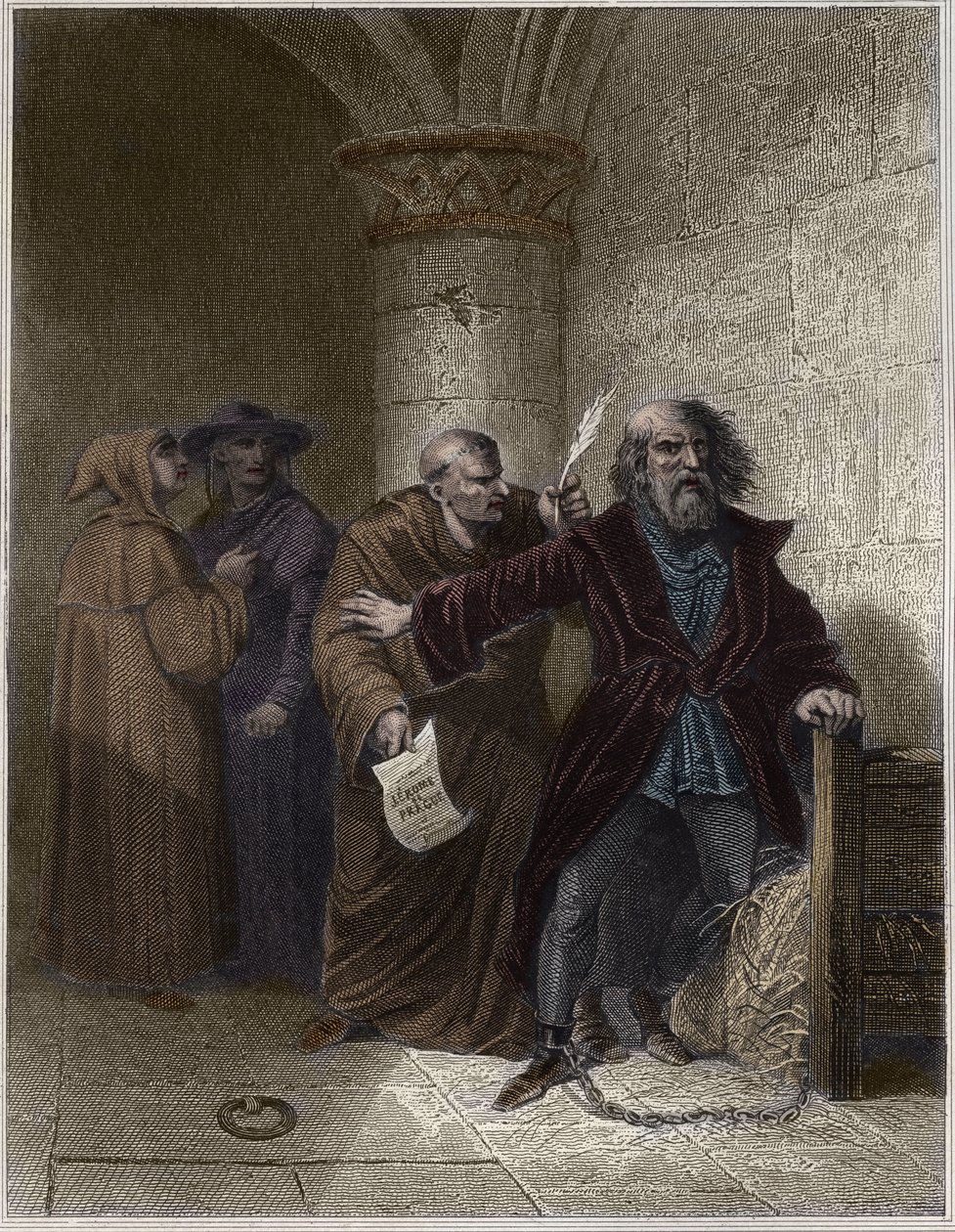 布拉格的杰罗姆拒绝弃权--布拉格的杰罗姆（1379-1416）教会改革者，拒绝弃权--阿尔丰斯《大众快餐，或人民英雄行为的历史及其对科学、艺术、工业和农业的影响》中的版画 作者 未知艺术家