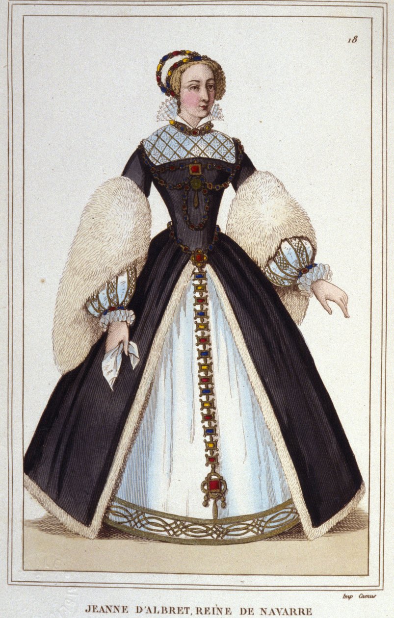 阿尔布雷特的圣女贞德 (1528-1572)，纳瓦拉王后，1555 年至 1572 年。 作者 未知艺术家